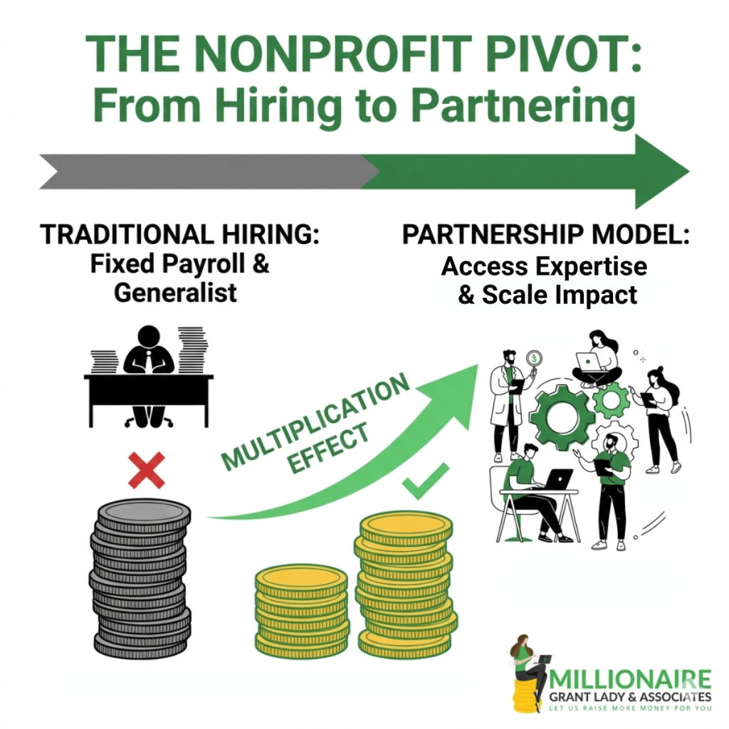 nonprofit pivot from hiring to partnering