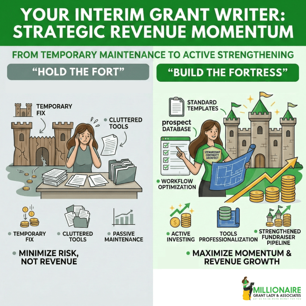 interim grant writer strategic revenue momentum