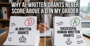 Why AI-Written Grants Never Score Above a D in My Grader