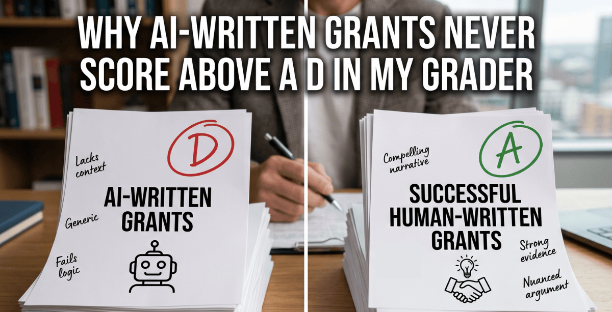 Why AI-Written Grants Never Score Above a D in My Grader